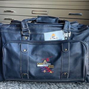 Black Vintage Duffel Bag Heli-Skiing 2000 Koskin